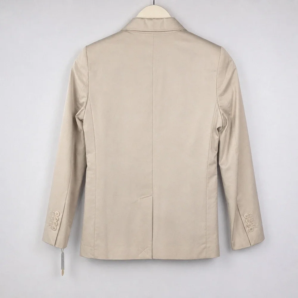 Cat & Jack Boys Khaki Suit Jacket Blazer Size 8 Beige Two-Button Formal Wedding